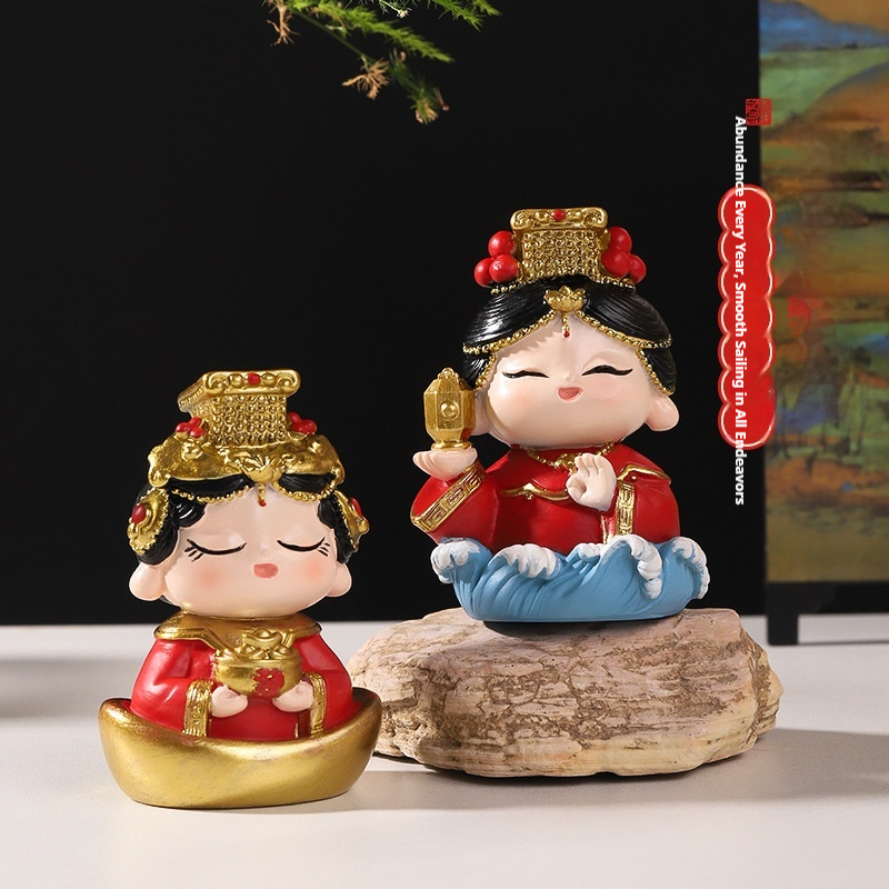 Chinesische Mazu-Figur aus Har – Crafting Resin Bewertung und Preis
